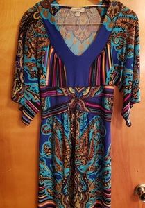 One World paisley print raglan sleeve dress size S
